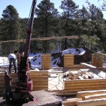 construction photo full log home